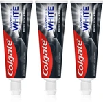 Colgate Advanced White Charcoal bělicí zubní pasta s aktivním uhlím 3x75 ml