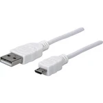 USB 2.0 kabel Manhattan 324069, 1.80 m, bílá