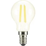 LED Sygonix 230 V, E14, 4 W = 37 W, 84 mm, teplá bílá, A++ (A++ - E), kapkovitý tvar vlákno, 1 ks