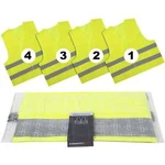 Vakuová Ultra výstražná vesta, sada 4 ks LifeHammer SAFETY VEST ULTRA jasně žlutá, stříbrná