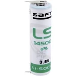 Speciální typ baterie AA pájecí kolíky ve tvaru U lithiová, Saft LS 14500 2PF, 2600 mAh, 3.6 V, 1 ks