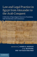 Law and Legal Practice in Egypt from Alexander to the Arab Conquest