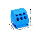 Připojovací blok 16 mm², WAGO 812-114, 38 mm , 12 ks