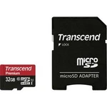 Paměťová karta microSDHC, 32 GB, Transcend Premium, Class 10, UHS-I, vč. SD adaptéru