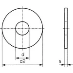 Podložka plochá TOOLCRAFT 3,2 D9021-A2 194716, DIN 9021, vnější Ø 9 mm, vnitřní Ø 3 mm