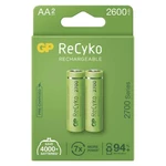 Batéria nabíjacie GP ReCyko, HR06, AA, 2600mAh, NiMH, krabička 2ks (B2127) nabíjacia batéria • typ HR6 (tužka, AA) • minimálna kapacita 2 600 mAh • na
