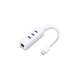 Sieťová karta TP-Link UE330 USB 3.0/RJ45 + 3x USB 3.0 (UE330) biela ethernetový adaptér 2v1 • 3× USB 3.0 • rýchlosť až 5 Gbit/s • pridáva pripojiteľno