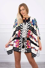 Bat dress with tie at waist