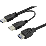 Digitus #####USB-Kabel #####USB 3.2 Gen1 (USB 3.0 / USB 3.1 Gen1) #####USB-A Stecker, #####USB-A Buchse 30.00 cm čierna