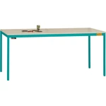 Manuflex LD1113.5021 ESD pracovný stôl UNIDESK s gumovou doskou, rám voda modrá RAL 5021, š xhxv = 2000 x 800 x 720-730