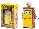 1954 Tokheim 350 Twin Gas Pump "Shell Oil" Yellow and Red "Vintage Gas Pumps" Series 12 1/18 Diecast Model by Greenlight