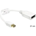 Delock 0403315 DisplayPort adaptér [1x mini DisplayPort zástrčka - 1x zásuvka DisplayPort] biela s feritovým jadrom