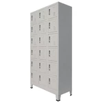 Locker Cabinet with 18 Compartments Metal 35.4"x15.7"x70.9"