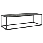 Tea Table Black with Black Marble Glass 47.2"x19.7"x13.8"
