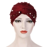 Vintage Women Ethnic Style Breathable Side Flower Headband Cap Turban Cap