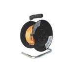 Kabel prodlužovací na bubne Solight 4 zásuvky, 20m, 3x 1,5mm2 (PB09) čierny/oranžový predlžovací kábel na bubne • dĺžka 20 m • 4 zásuvky 230 V • oranž