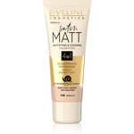 Eveline Cosmetics Satin Matt zmatňujúci make-up s extraktom zo slimáka odtieň 102 Vanilla 30 ml