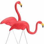 Plastic Red Flamingo Lawn Figurine Garden Yard Grassland Party Ornament Decorations