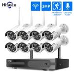 Hiseeu 3MP 1536P CCTV 8CH Wireless NVR kit H.265 3MP 1080P Outdoor IR Night Vision IP Wifi Camera Security System Survei