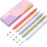 KACO Pure Gel Pen 5Pcs New Colorful Ink 0.5mm Pen Refill Signing Pens Candy Color Shell Hand Accounting Painting School