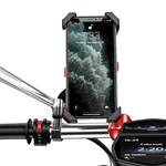 4.7-6.5inch Adjustable Bike Phone Holder Shock Absorption GPS Phone Clip Stand Handlebar Stretch Mount Bracket Cycling B