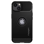 Kryt na mobil Spigen Rugged Armor na Apple iPhone 13 (ACS03518) čierny zadný kryt na mobil • na Apple iPhone 13 • technológia Air Cushion™ • vojenská 