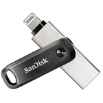 USB flash disk SanDisk iXpand Drive Go 256GB, USB 3.0/Lightning (SDIX60N-256G-GN6NE) čierny/strieborný USB flashdisk • kapacita 256 GB • dva konektory