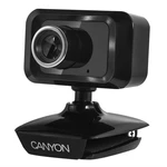 Webkamera Canyon CNE-CWC1 (CNE-CWC1) čierna webkamera • rozlíšenie 1 600×1 200 px • rýchlosť snímania 30 FPS • integrovaný mikrofón • tlačidlo na obst