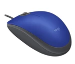Myš Logitech M110 Silent (910-005488) modrá počítačová myš • optický senzor • rozlíšenie 1 000 DPI • 3 tlačidlá • rolovacie koliesko • káblové pripoje