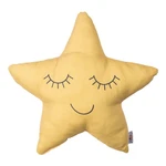 Žltý detský vankúšik s prímesou bavlny Mike & Co. NEW YORK Pillow Toy Star, 35 x 35 cm