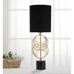 Čierna stolová lampa Mauro Ferretti Circly, výška 58,5 cm