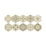 Sada 10 samolepiek na podlahu Ambiance Floor Stickers Hexagons, 40 × 90 cm