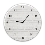 Nástenné hodiny Styler Glassclock White Brick, ⌀ 30 cm