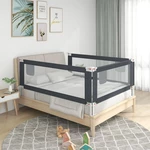 [EU Direct] vidaxl 10229 Toddler Safety Bed Rail Dark Grey 150x25 cm Fabric Polyester Children's Bed Barrier Fence Folda
