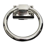 Stainless Steel Knocker Pulls Handle Pull Rings Shiny Silver for Wooden Door Chair