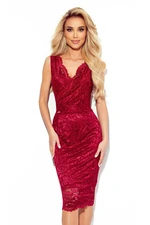 Lace midi dress with neckline Numoco