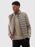 Men's down vest with recycled 4F filling - beige