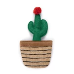Hračka kaktus Ota + catnip hnědá/červená/zelená 12cm