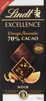 Lindt Excellence čokoláda horká s pomarančovou šťavou 100 g