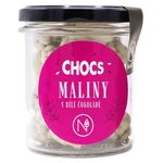 NATU Chocs maliny v 33% bílé čokoládě sklenička 100 g