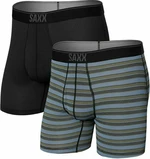 SAXX Quest 2-Pack Boxer Brief Sunrise Stripe/Black II S Lenjerie de fitness