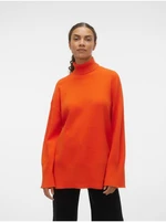 Orange women's sweater VERO MODA Goldneedle - Women