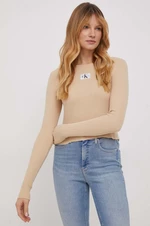 Svetr Calvin Klein Jeans dámský, béžová barva, lehký