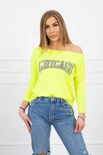 Blouse with Chicago yellow neon print