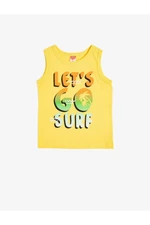 Koton Baby Boy Yellow Printed Crewneck Singlet