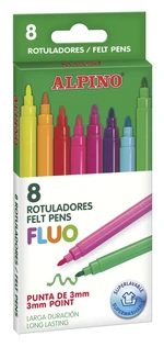 ALPINO Balenie 8 farebných fixiek Fluo