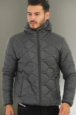 River Club Men's Anthracite Hooded Inner Lined Water And Windproof Coat.