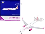 Boeing 737 MAX 8 Commercial Aircraft "Caribbean Airlines" White with Tail Graphics 1/400 Diecast Model Airplane by GeminiJets