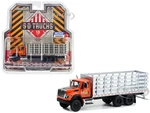 2017 International WorkStar Platform Stake Truck Orange "Garden State Parkway Authority" "S.D. Trucks" Series 18 1/64 Diecast Model Car by Greenlight