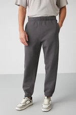GRIMELANGE Inside Men's Regular Fit Soft Fabric Sweatpants with Elastic Waist Leg